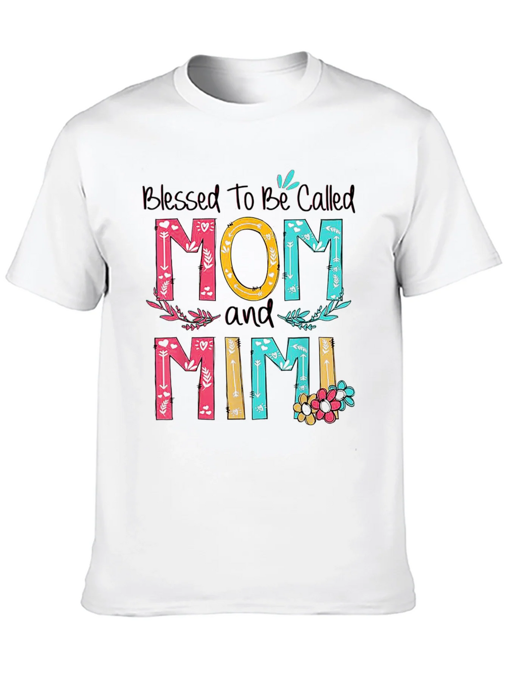 Blessed Mom and Mimi T-Shirt - Floral Design product image 9