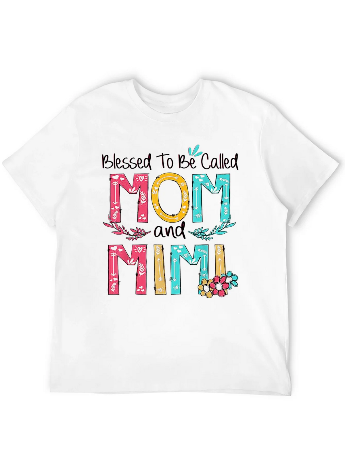 Blessed Mom and Mimi T-Shirt - Floral Design product image 11