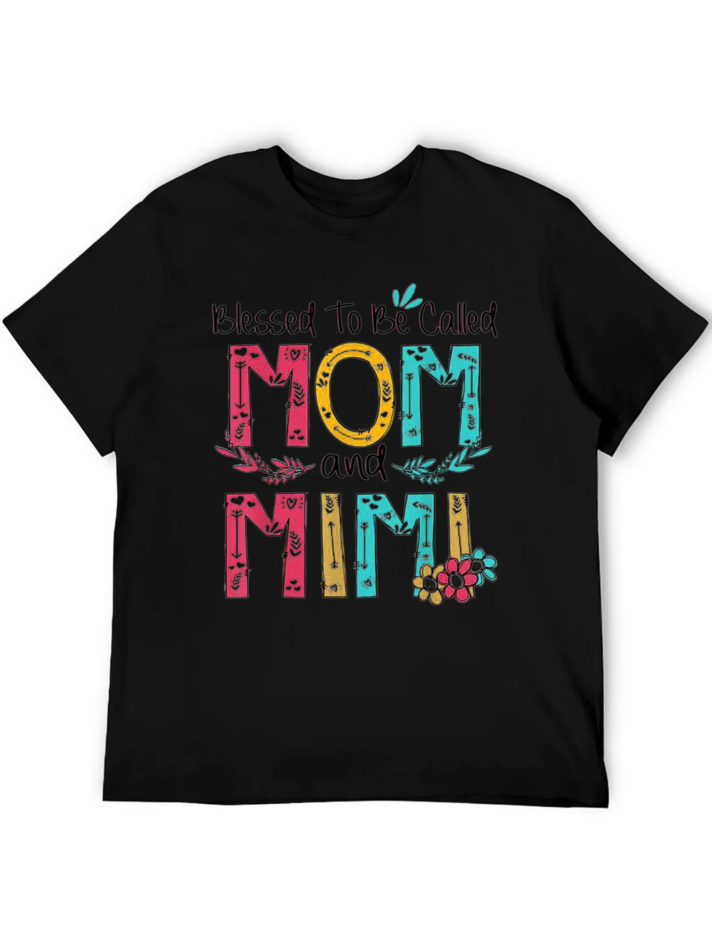 Blessed Mom and Mimi T-Shirt - Floral Design product image 5