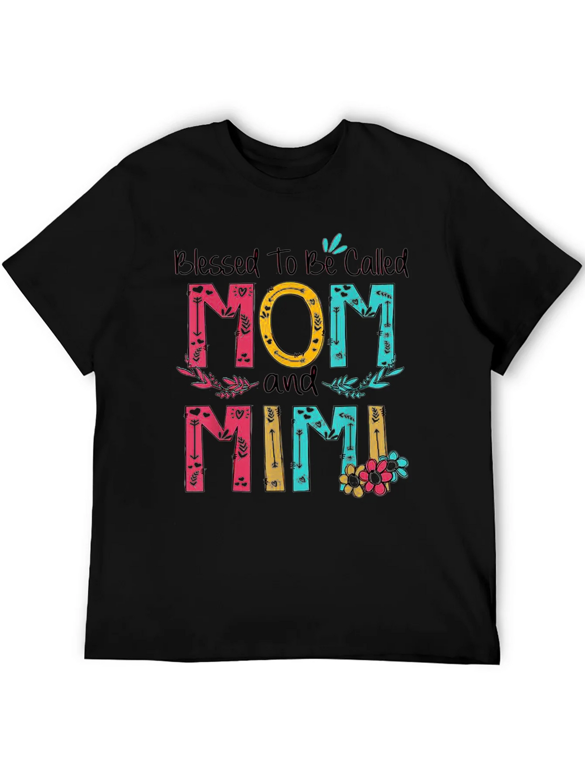 Blessed Mom and Mimi T-Shirt - Floral Design product image 5