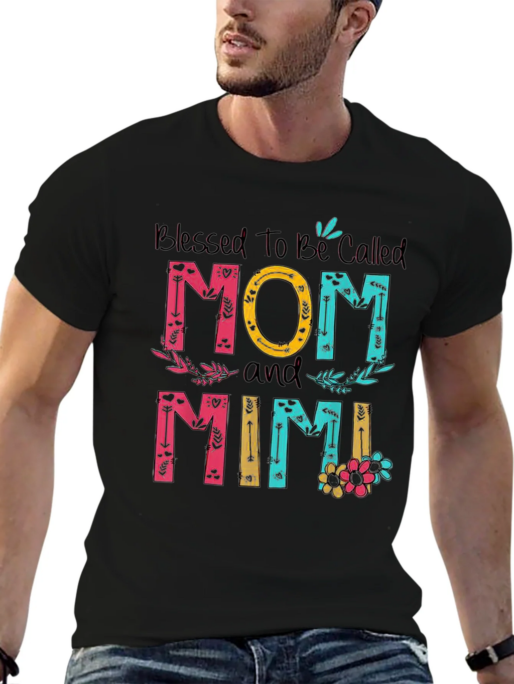 Blessed Mom and Mimi T-Shirt - Floral Design product image 6