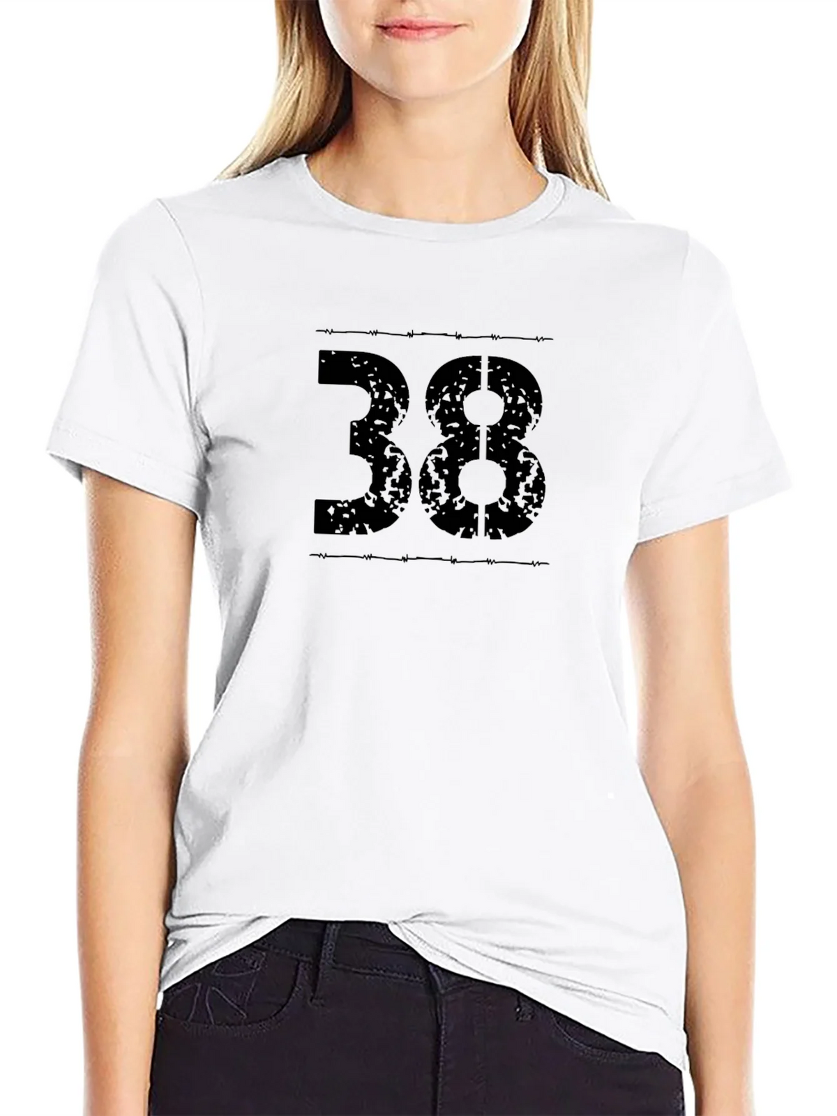 Black T-Shirt - Number 38 Graphic Tee product image 8