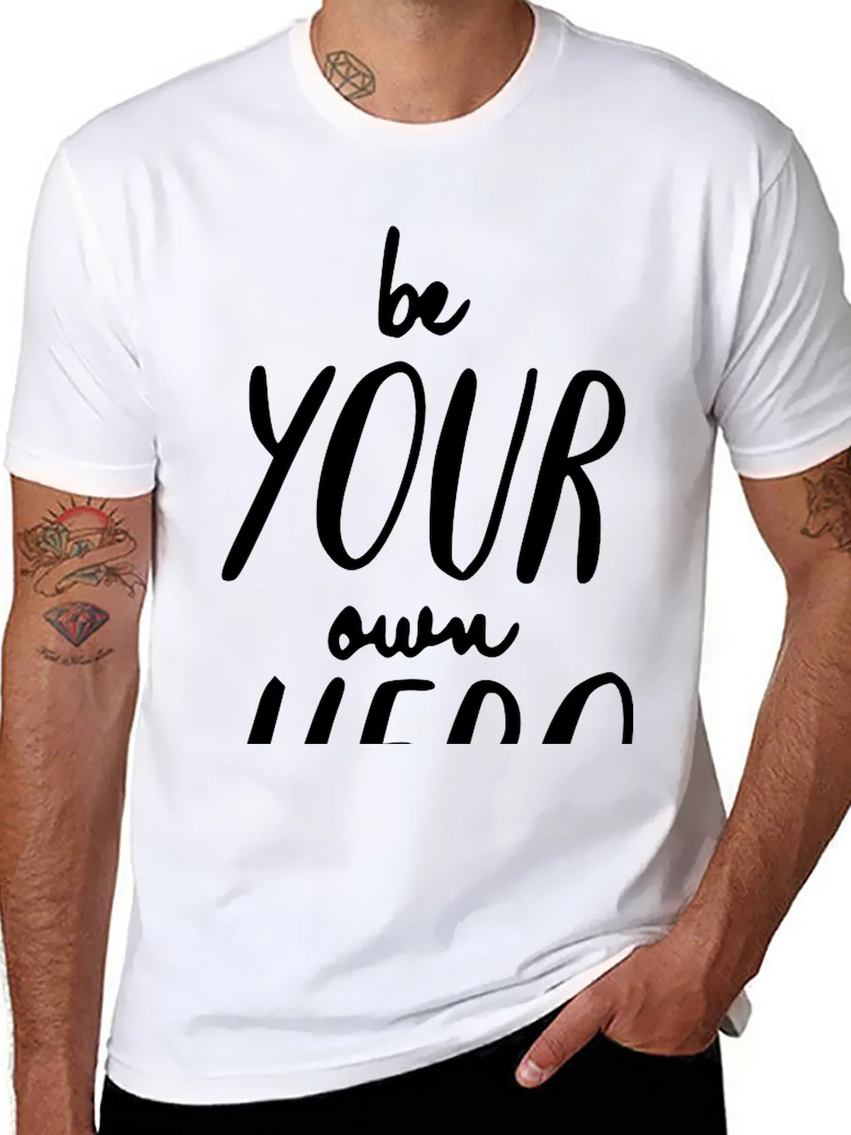 Be Your Own Hero Black Graphic Tee product image 6