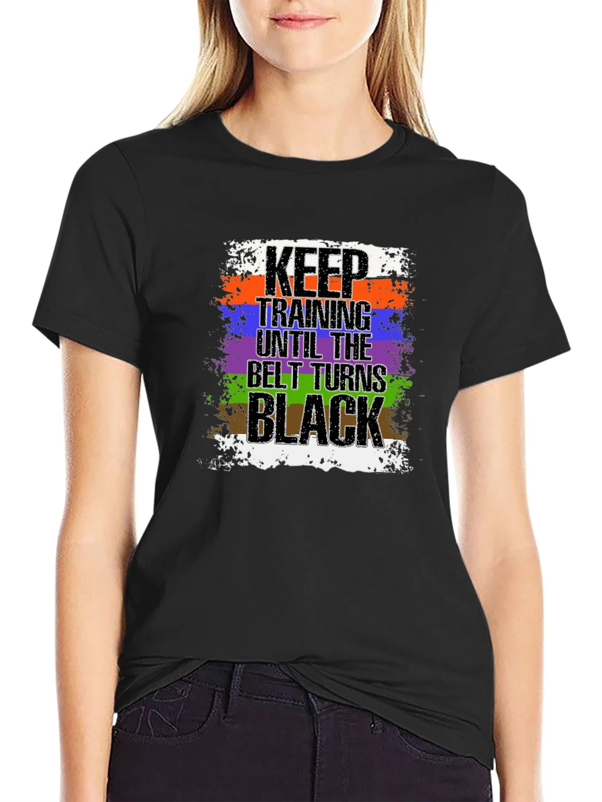 Keep Training Until Black Belt T-Shirt Jiu Jitsu product image 2