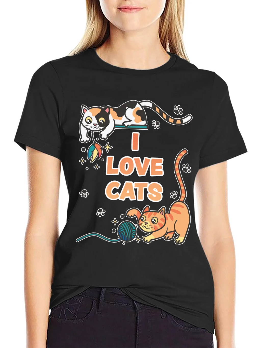 I Love Cats Graphic T-Shirt product image 2