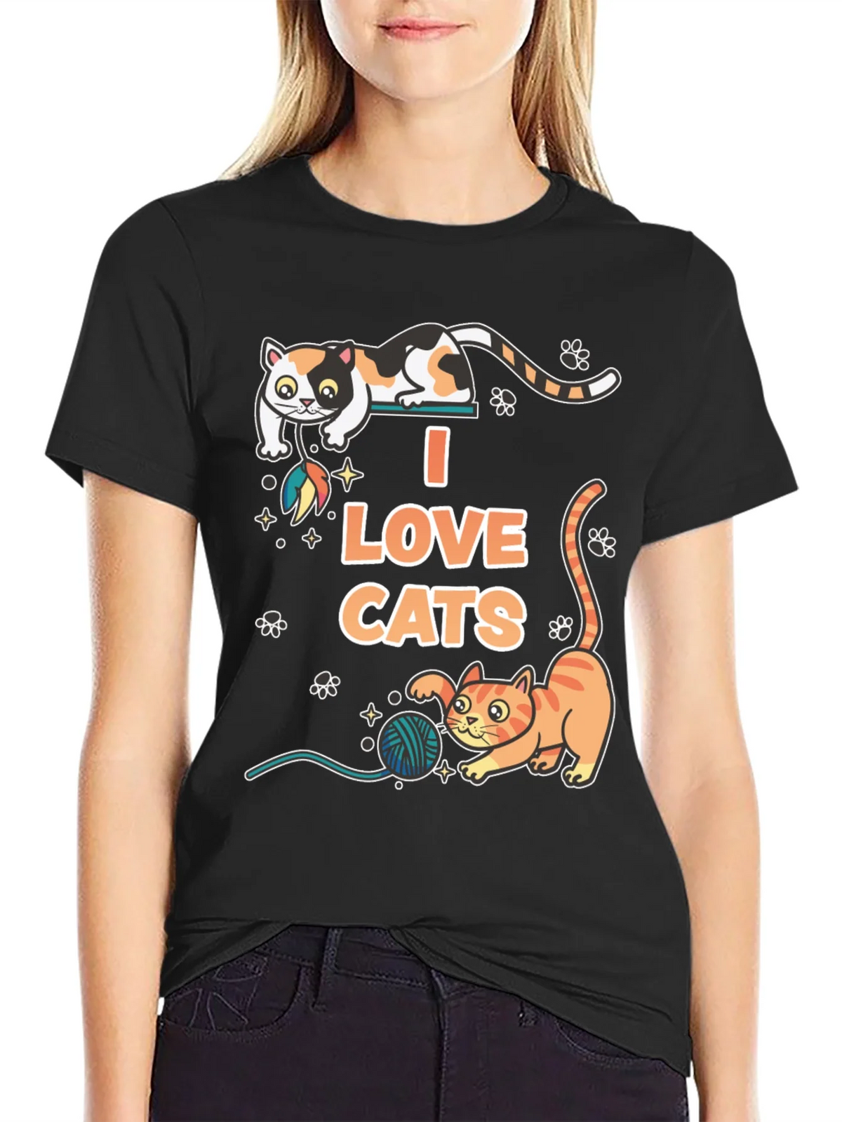 I Love Cats Graphic T-Shirt product image 2