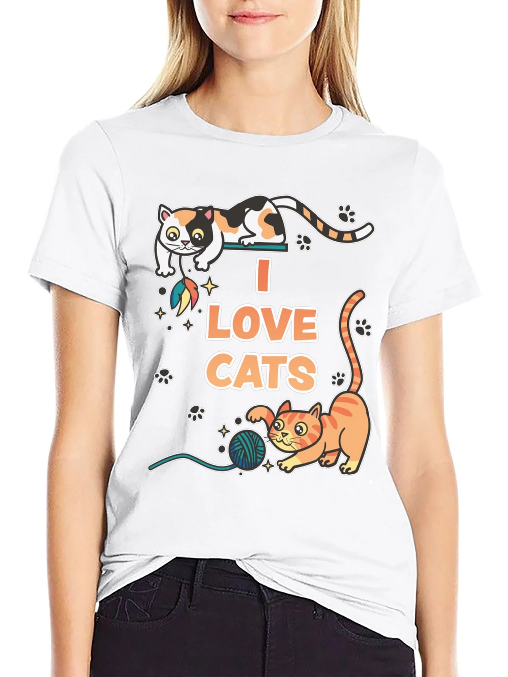 I Love Cats Graphic T-Shirt product image 8