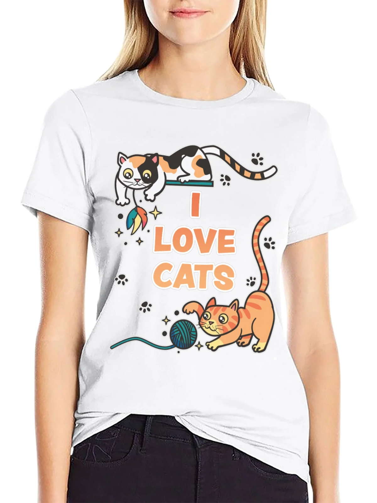 I Love Cats Graphic T-Shirt product image 8