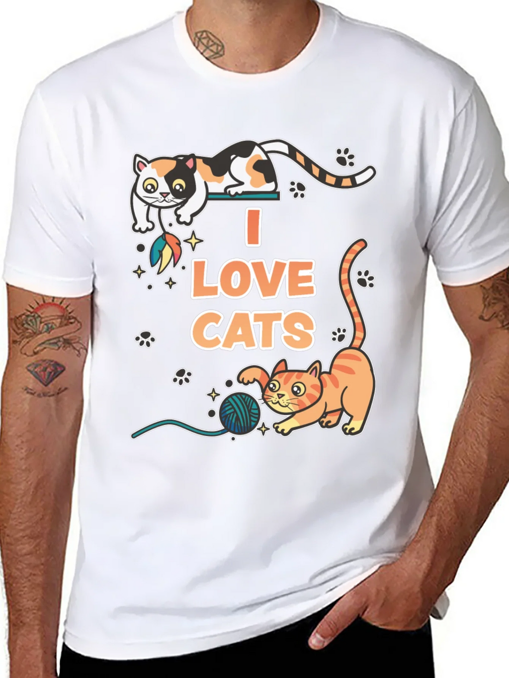 I Love Cats Graphic T-Shirt product image 7