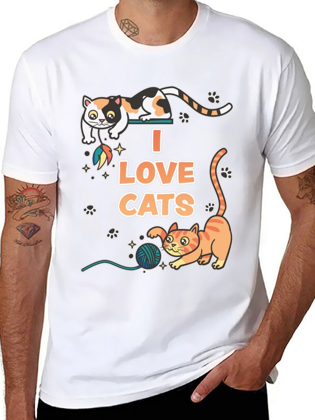 I Love Cats Graphic T-Shirt product image 7