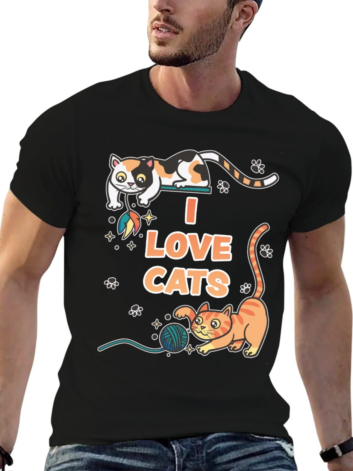 I Love Cats Graphic T-Shirt product image 6