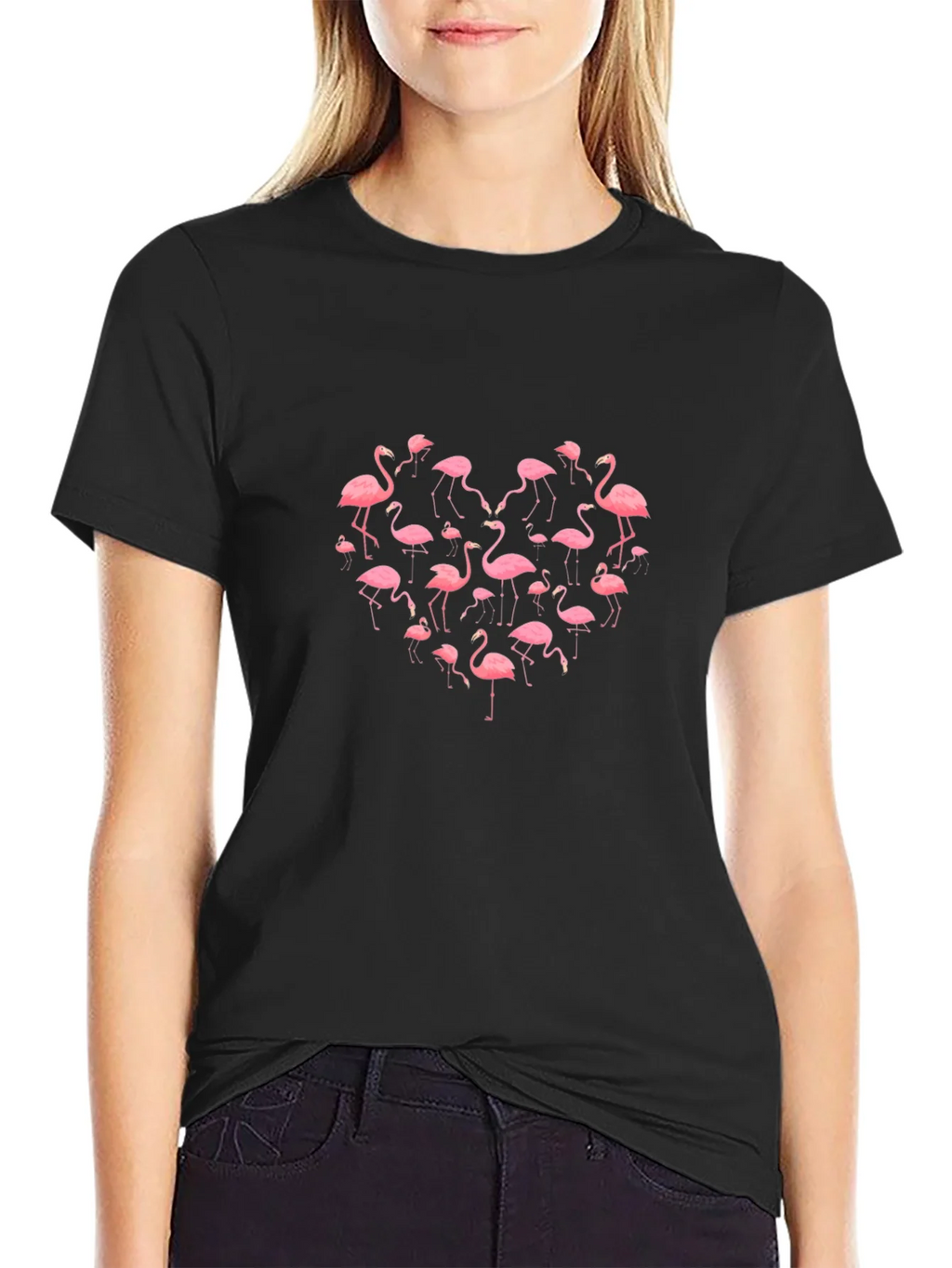 Flamingo Heart Graphic Tee product image 2