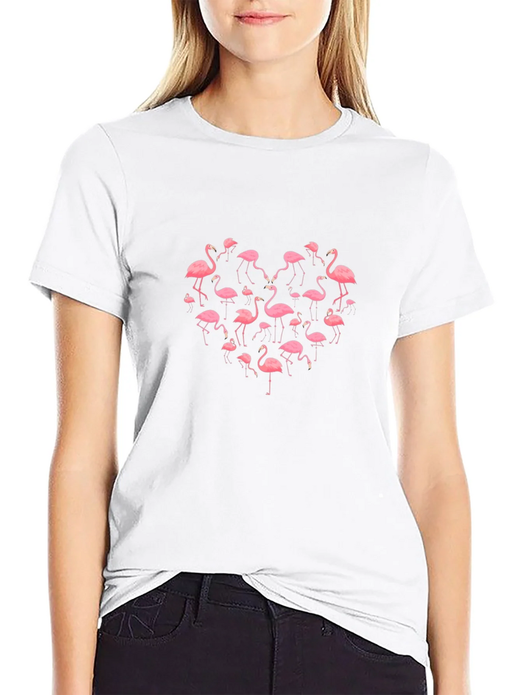 Flamingo Heart Graphic Tee product image 8
