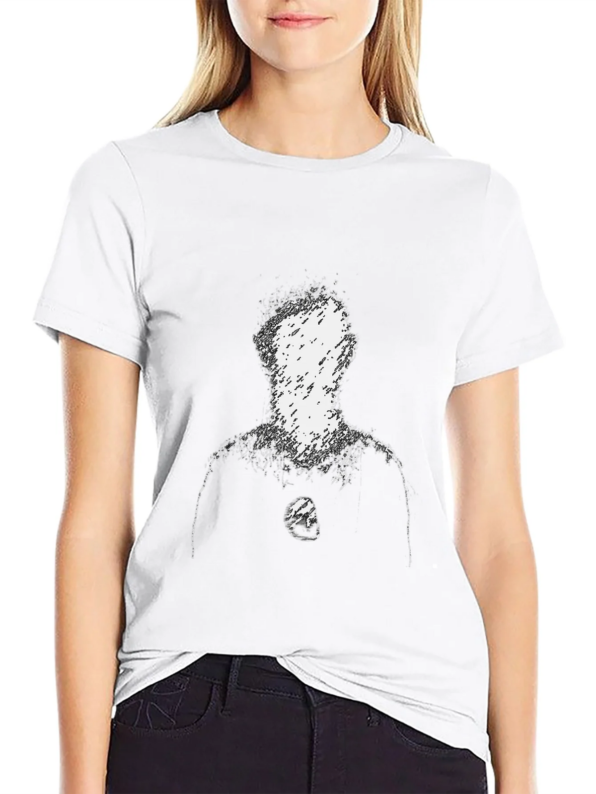 Abstract Figure Graphic Tee - Black product image 8