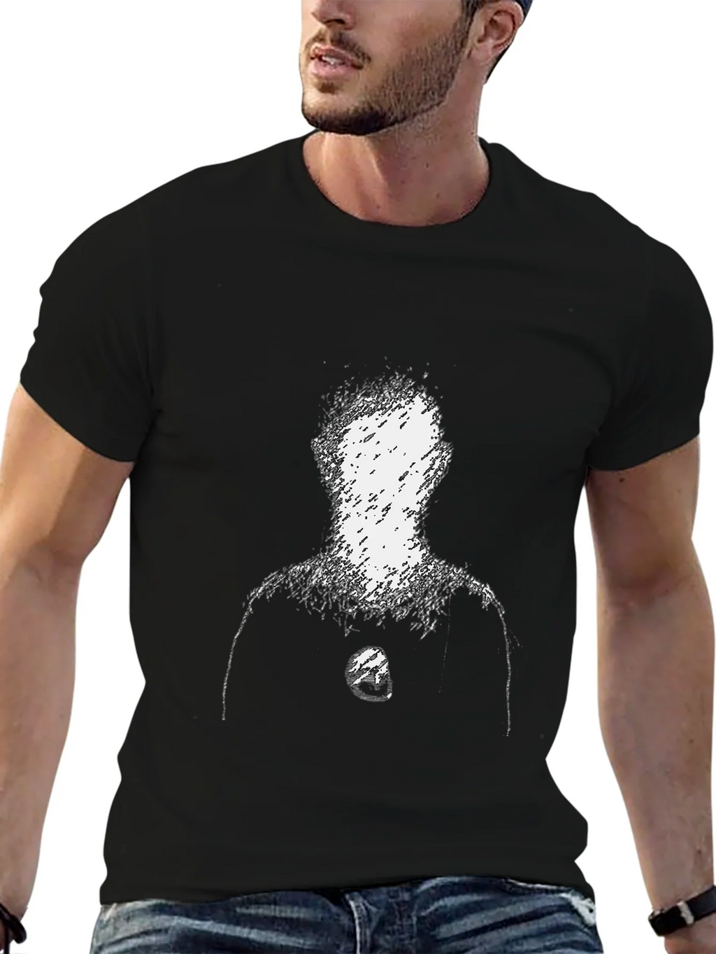 Abstract Figure Graphic Tee - Black product image 6