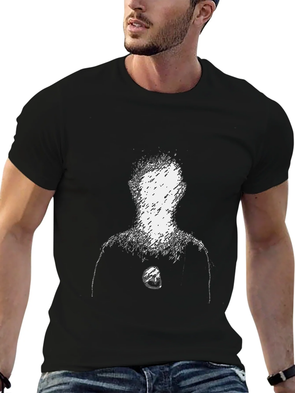 Abstract Figure Graphic Tee - Black product image 6