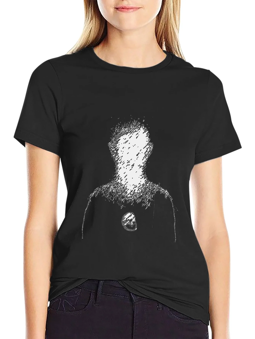 Abstract Figure Graphic Tee - Black product image 2