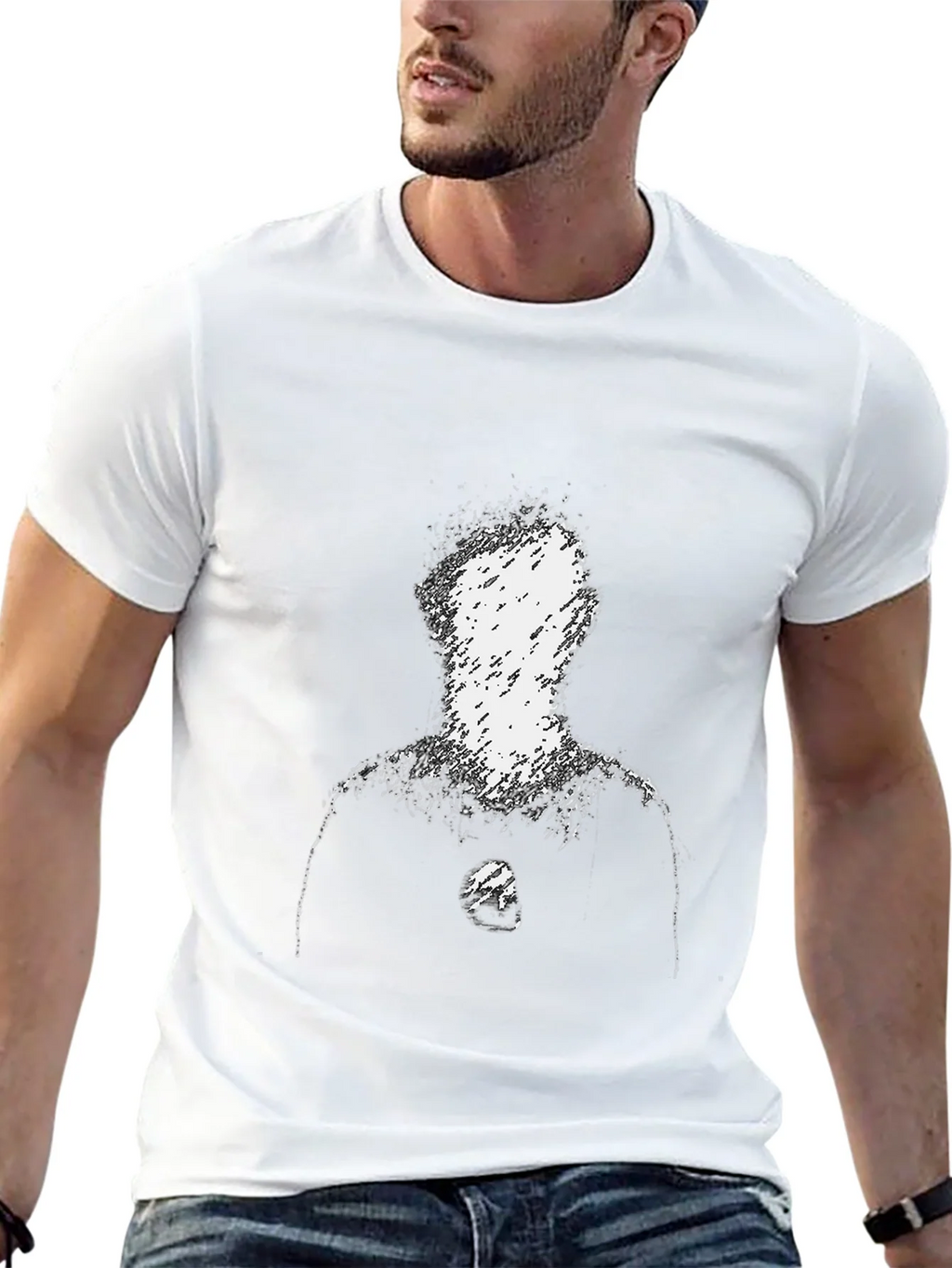 Abstract Figure Graphic Tee - Black product image 12