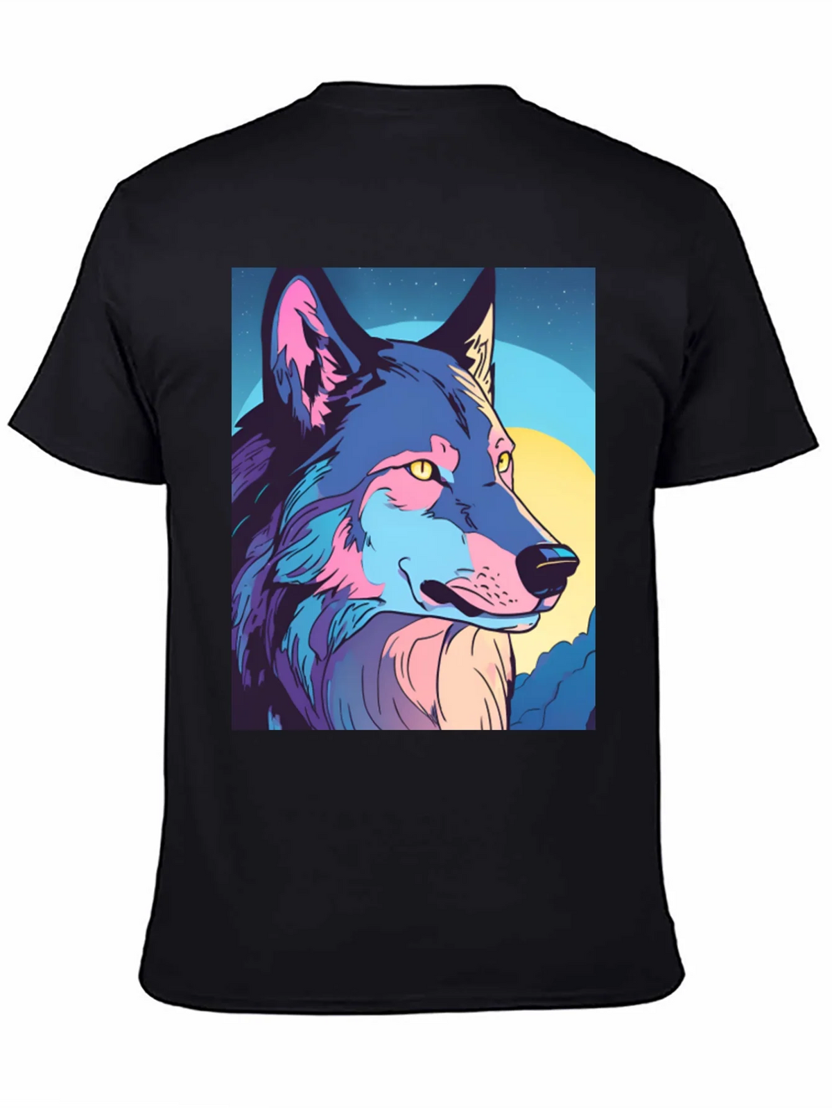 Wolf Graphic Tee - Stylish Mens Black T-Shirt product image 4