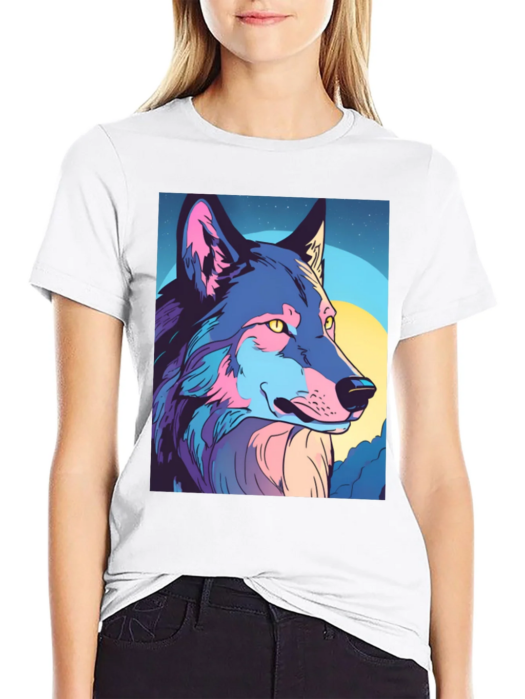 Wolf Graphic Tee - Stylish Mens Black T-Shirt product image 8