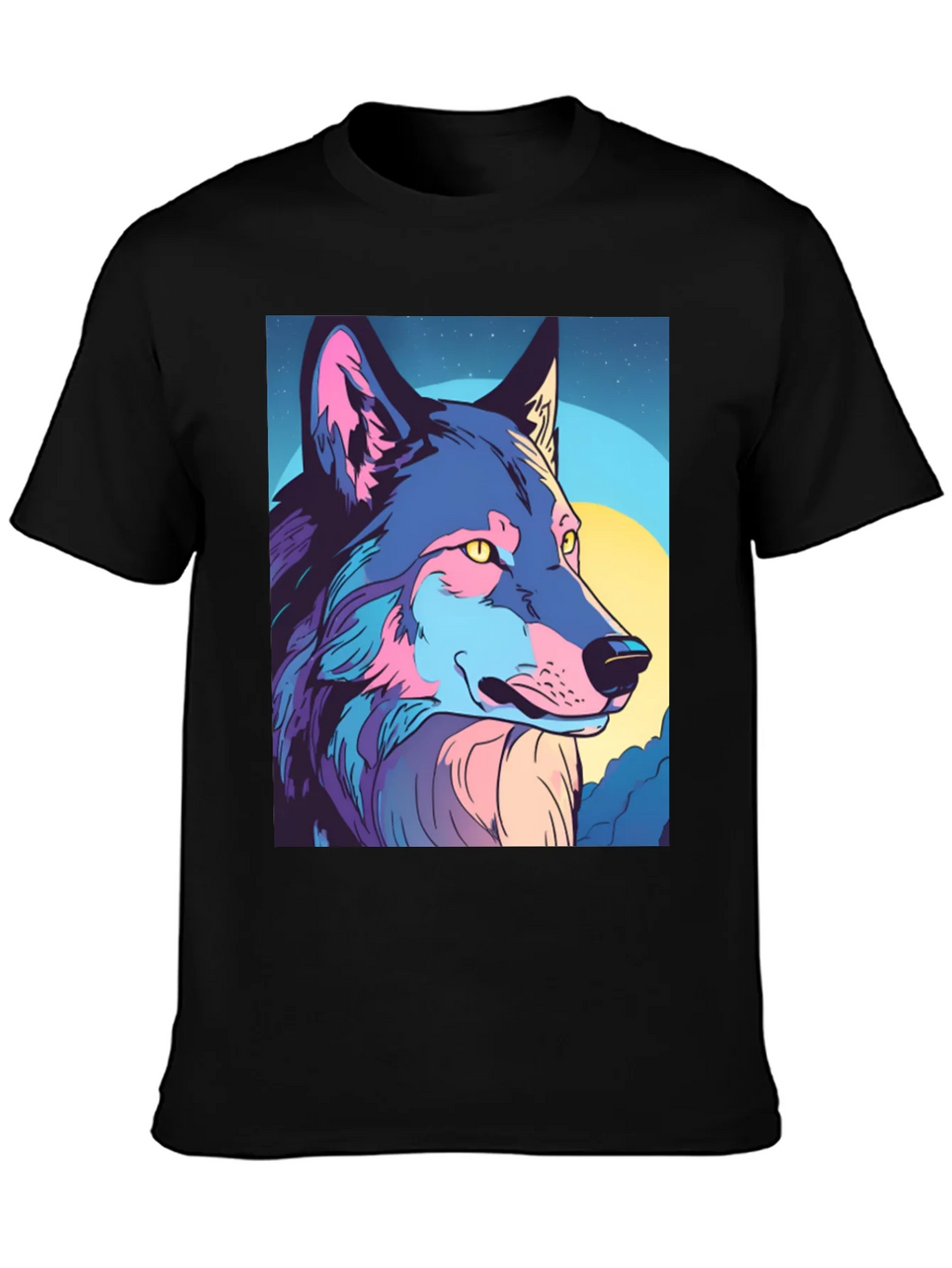 Wolf Graphic Tee - Stylish Mens Black T-Shirt product image 3