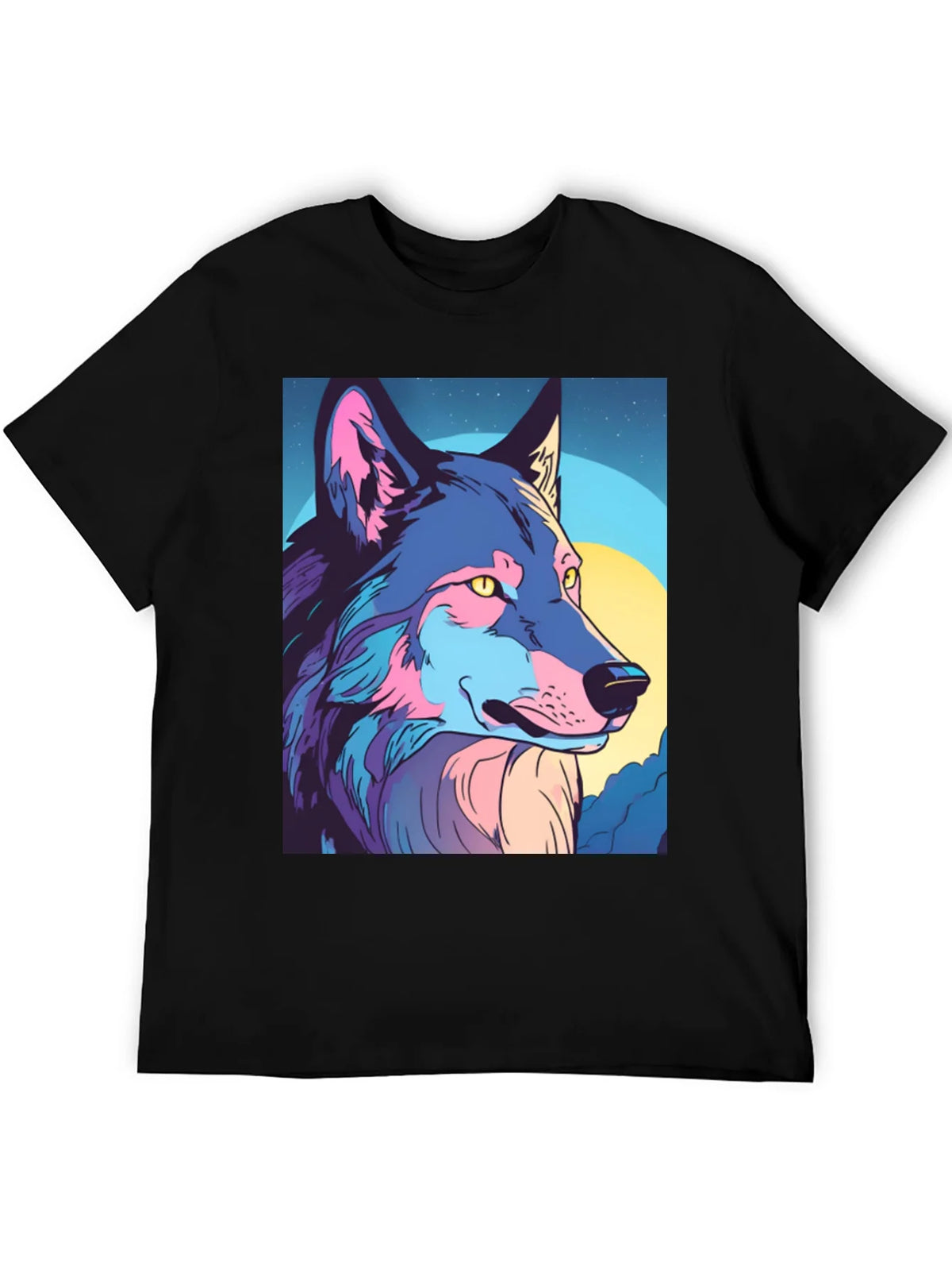 Wolf Graphic Tee - Stylish Mens Black T-Shirt product image 5