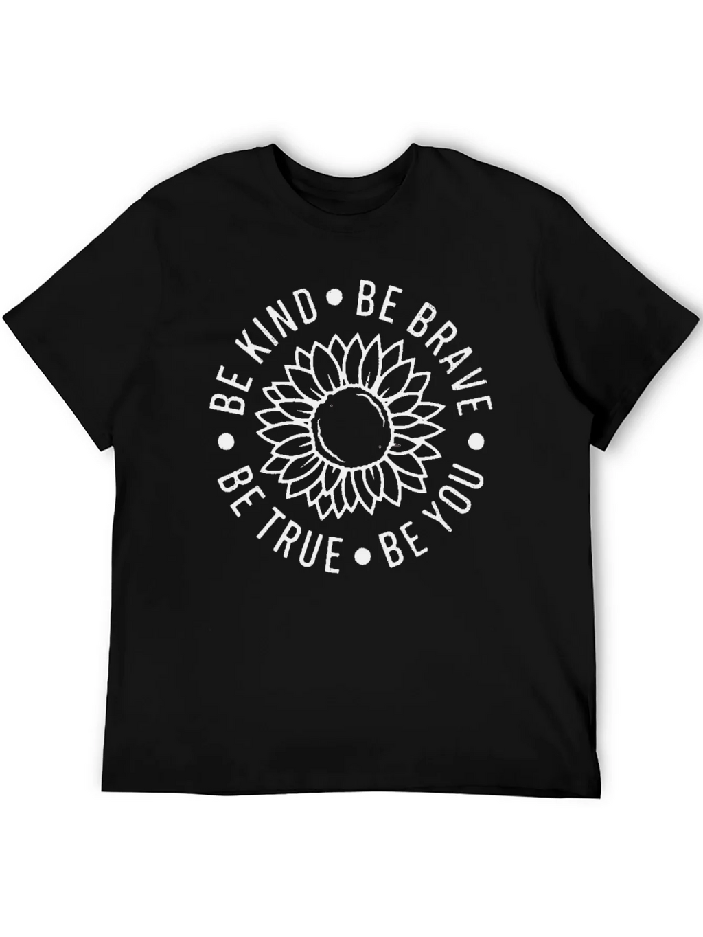 Be Kind Sunflower Graphic T-Shirt - Unisex Black Tee product image 5