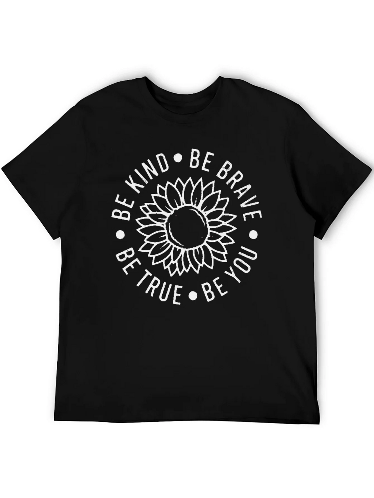 Be Kind Sunflower Graphic T-Shirt - Unisex Black Tee product image 5