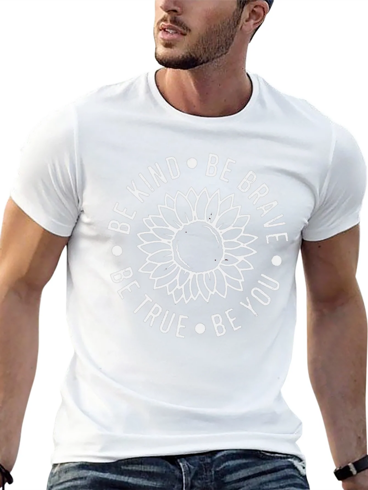Be Kind Sunflower Graphic T-Shirt - Unisex Black Tee product image 12