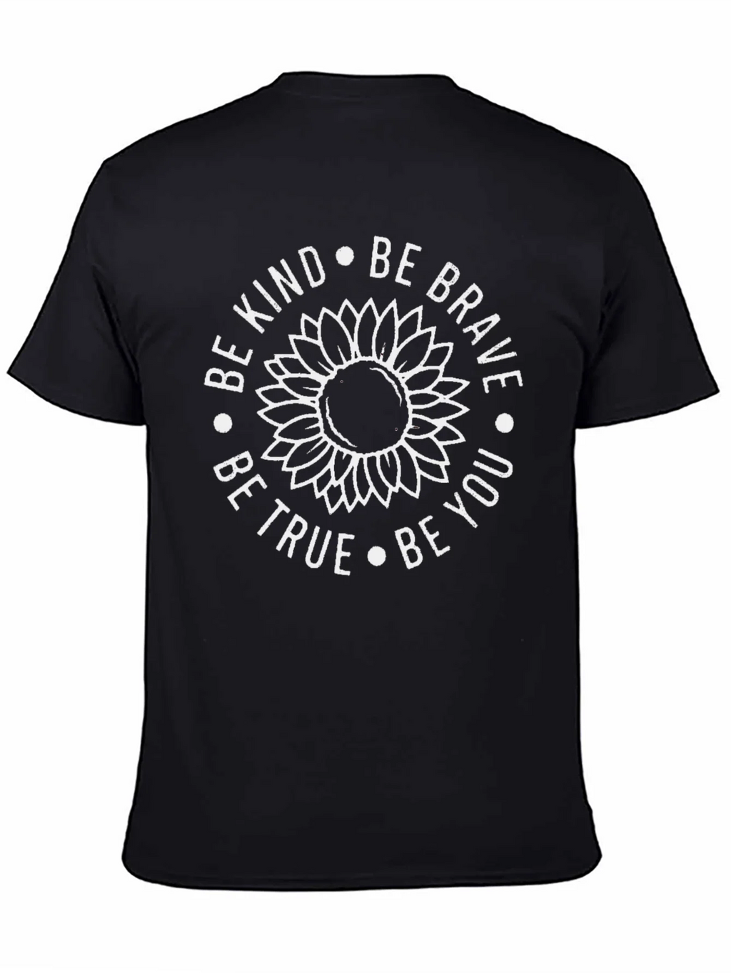 Be Kind Sunflower Graphic T-Shirt - Unisex Black Tee product image 4