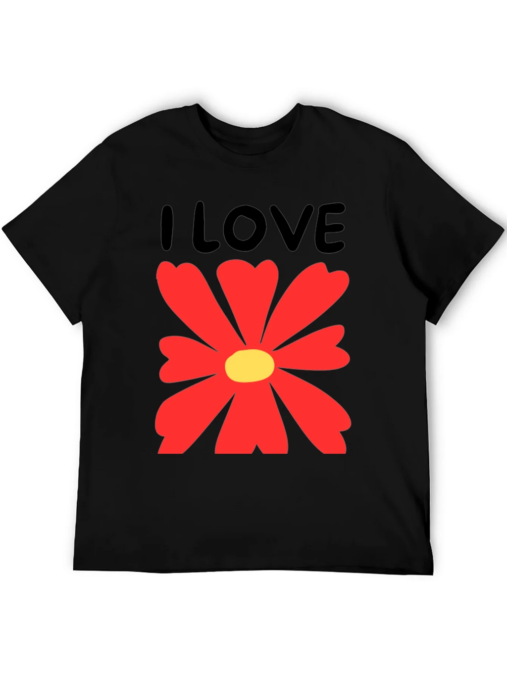 I Love Flowers Graphic T-Shirt - Casual Cotton Tee product image 5