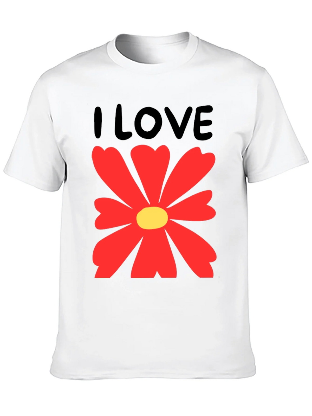 I Love Flowers Graphic T-Shirt - Casual Cotton Tee product image 9