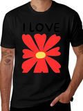 I Love Flowers Graphic T-Shirt - Casual Cotton Tee product image 1