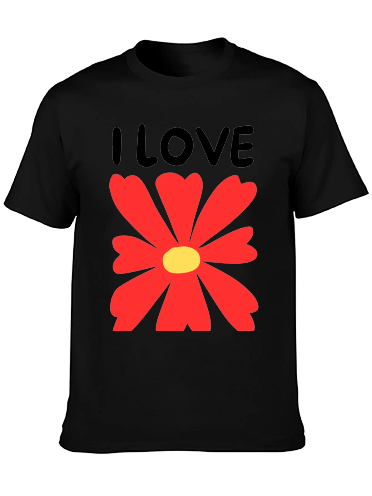 I Love Flowers Graphic T-Shirt - Casual Cotton Tee product image 3