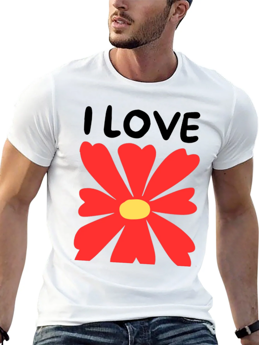 I Love Flowers Graphic T-Shirt - Casual Cotton Tee product image 12