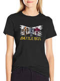 Battle Bot Graphic T-Shirt - Black Crew Neck product image 1