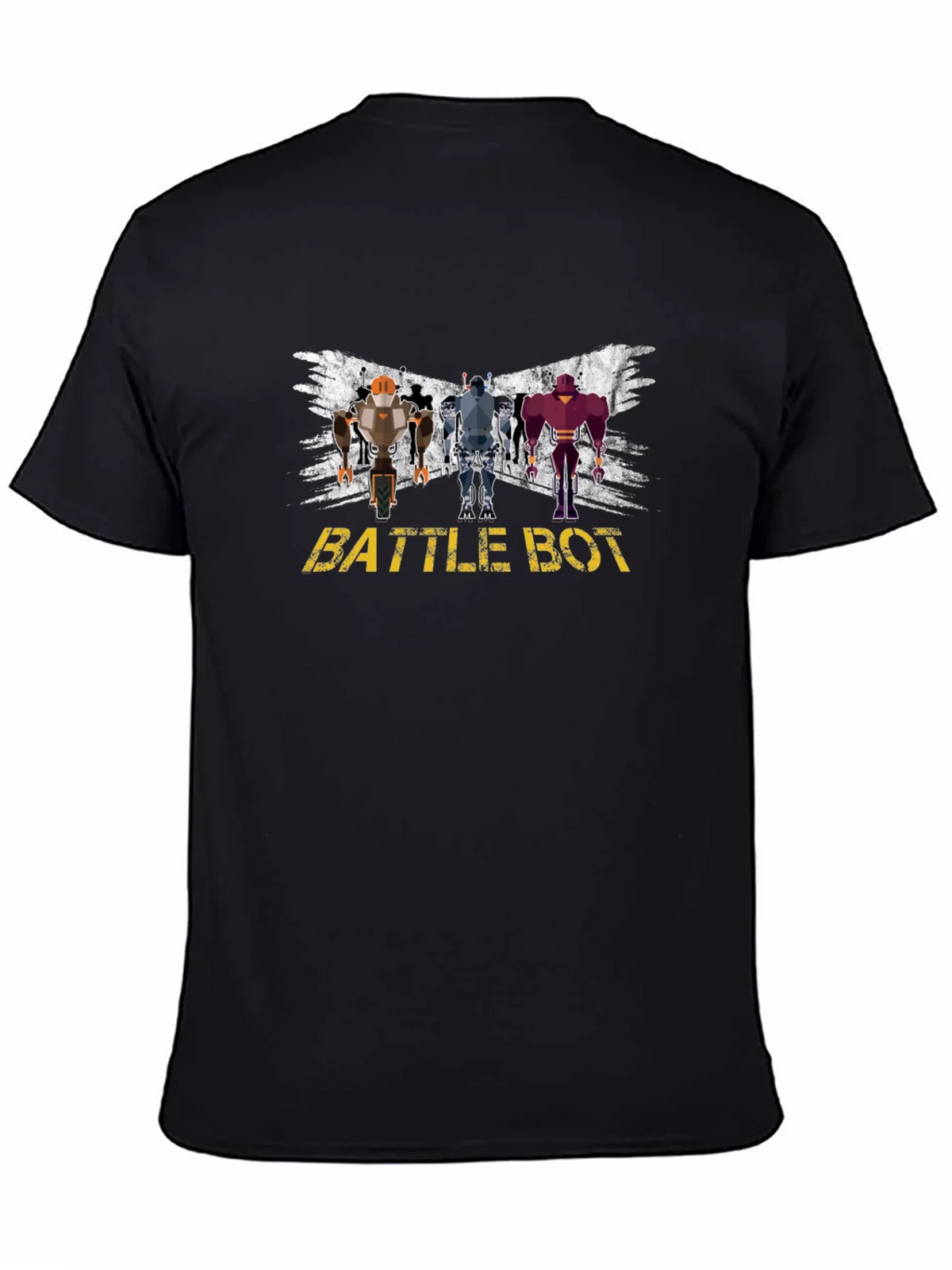 Battle Bot Graphic T-Shirt - Black Crew Neck product image 2