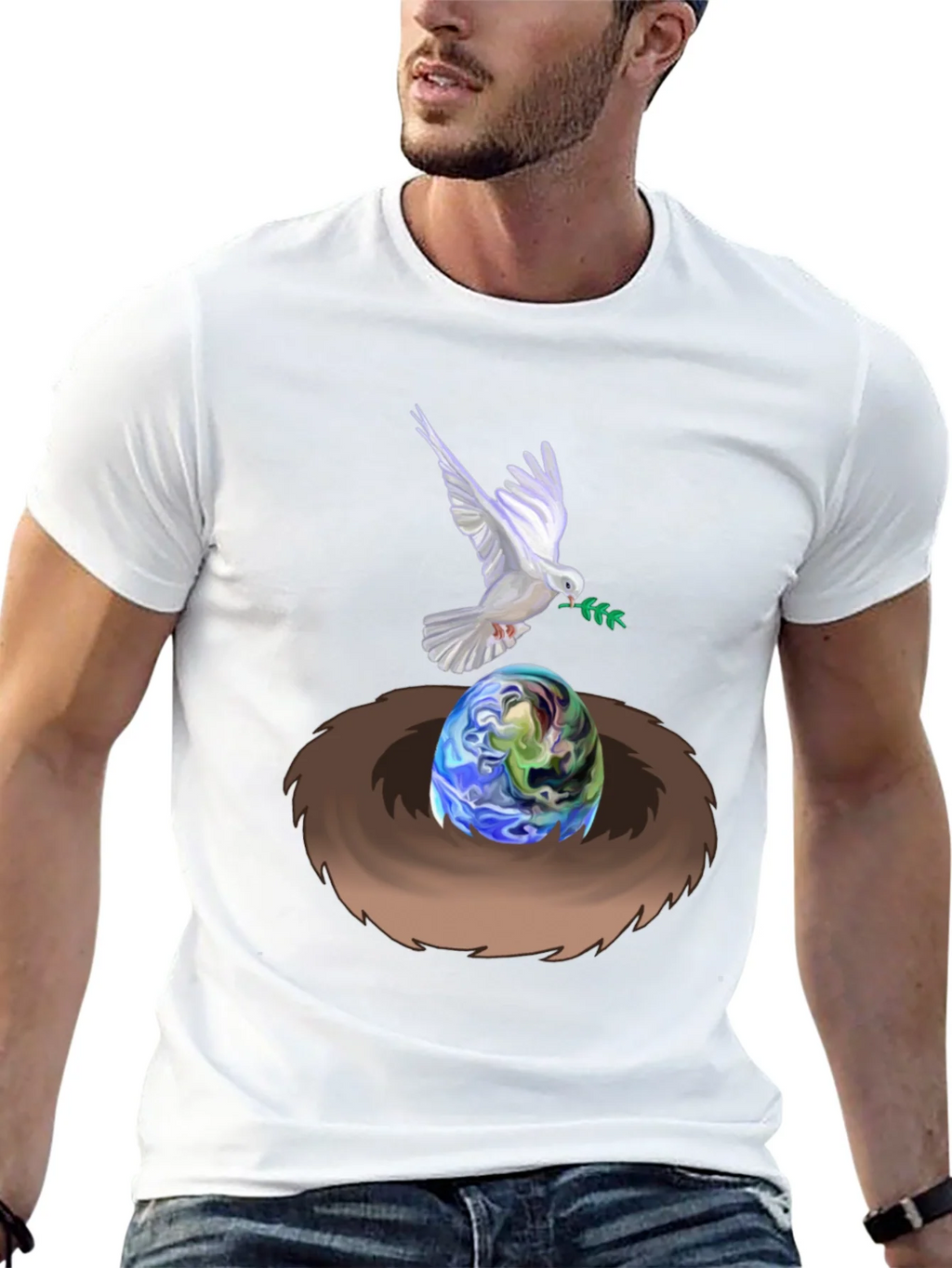 Dove Peace Nest Earth Graphic Tee product image 10
