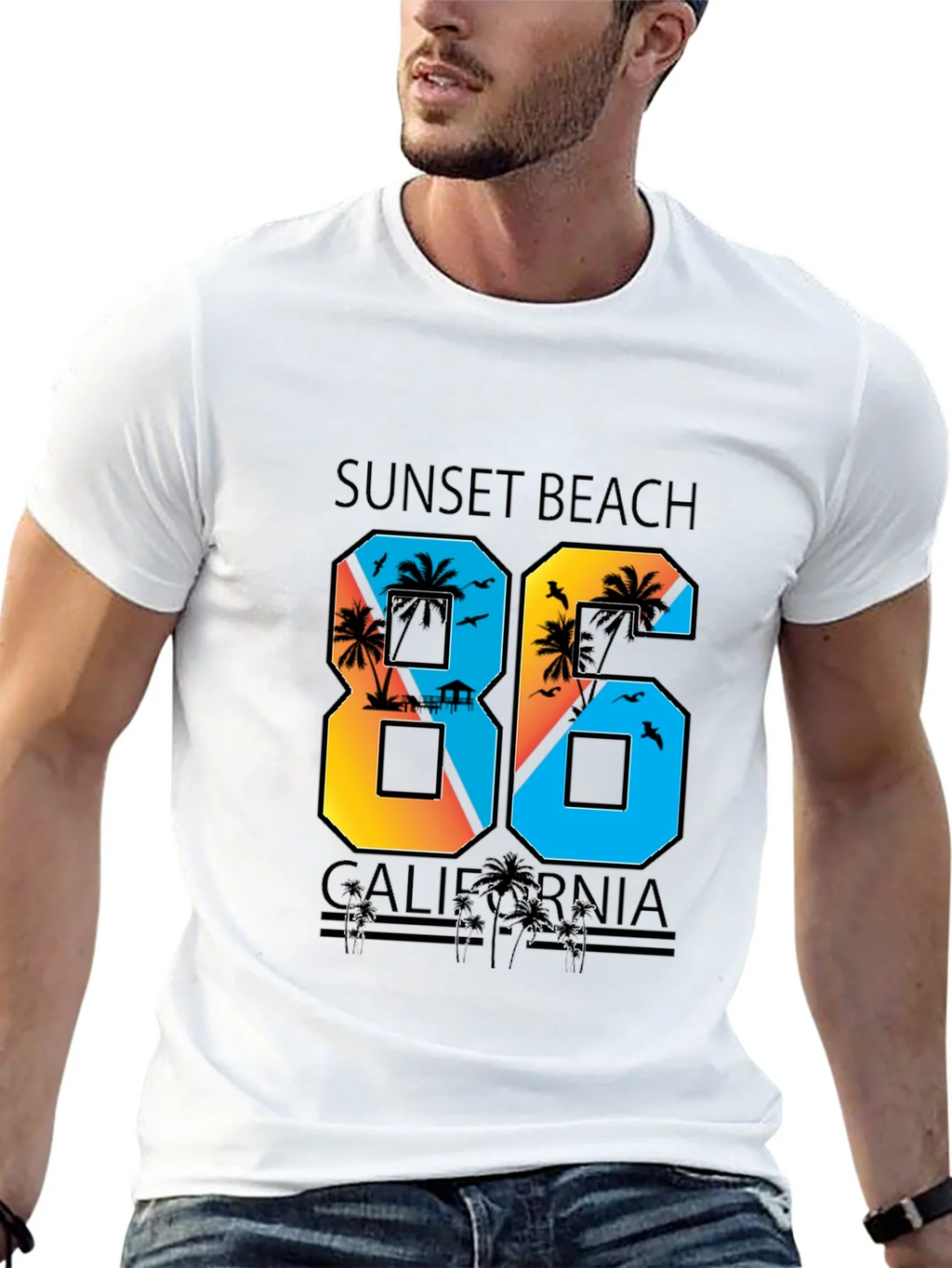 Sunset Beach California T-Shirt product image 12