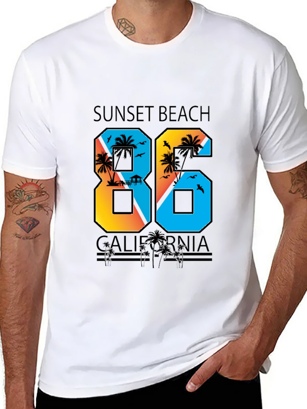 Sunset Beach California T-Shirt product image 7