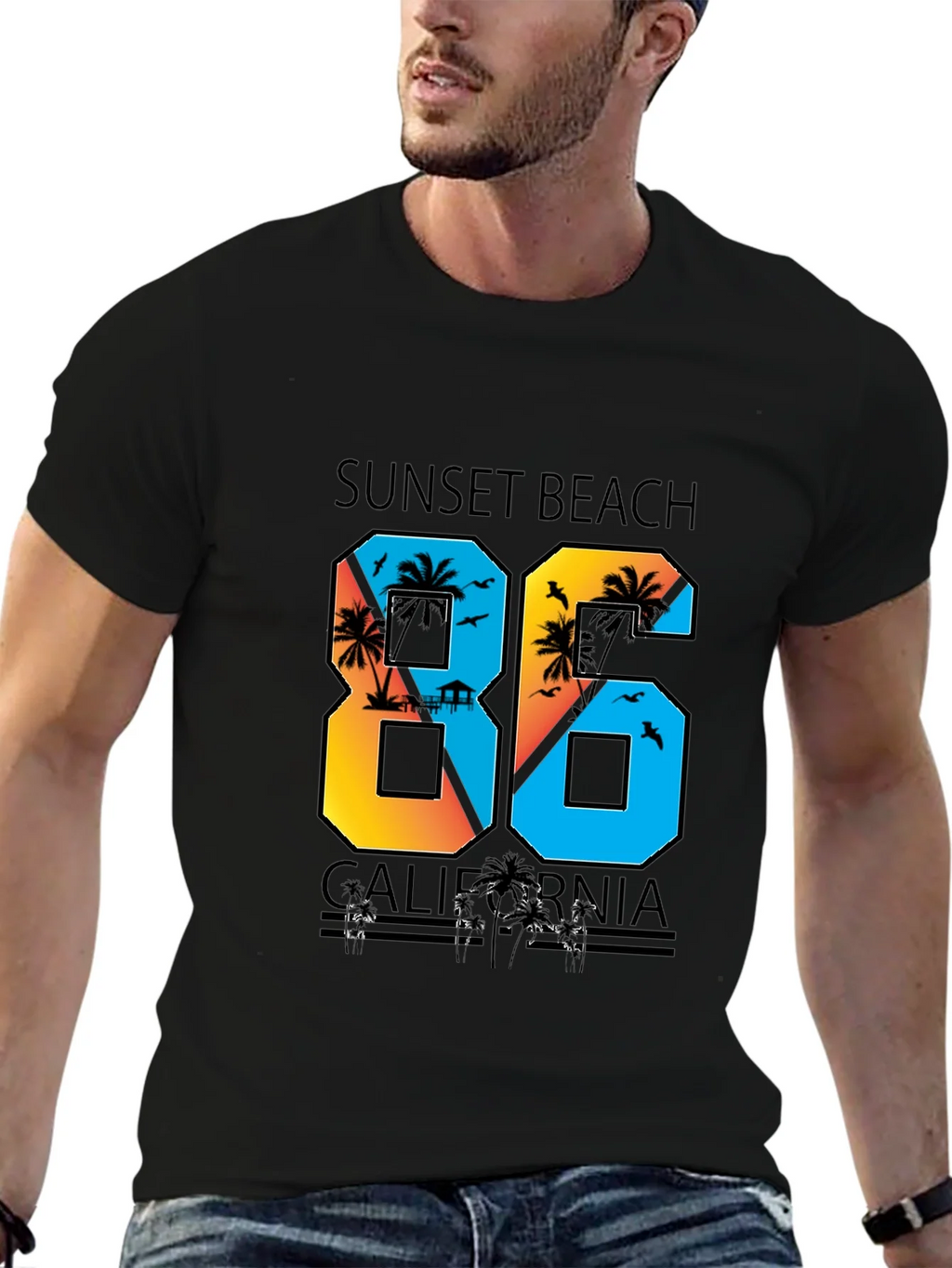 Sunset Beach California T-Shirt product image 6