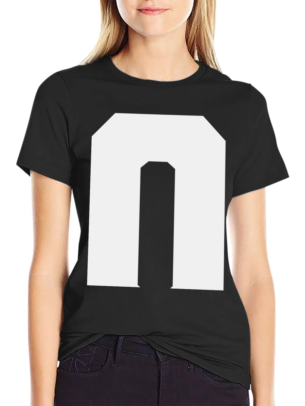 Bold Initial N Graphic Tee - Black product image 2