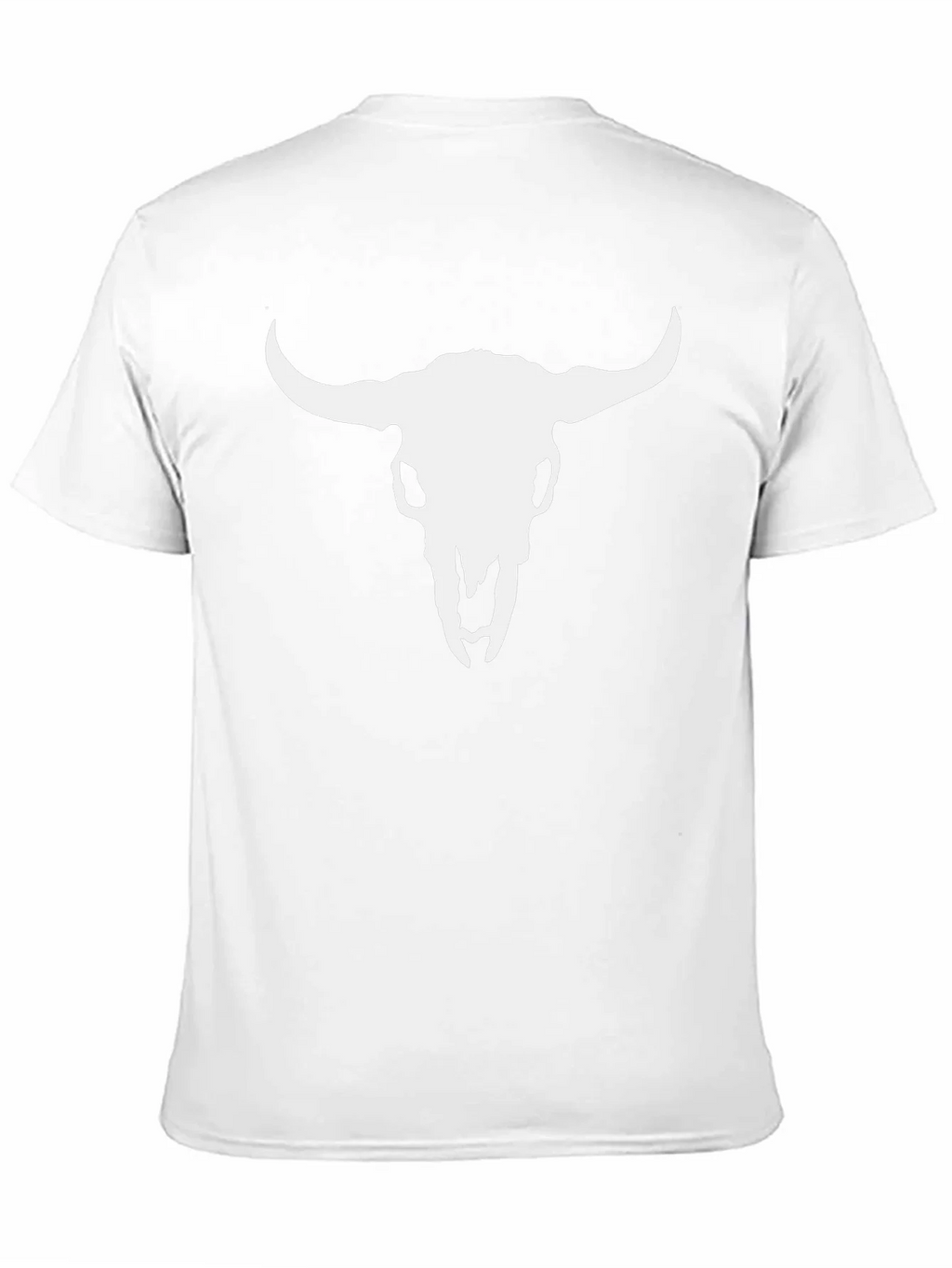 White Bull Skull Graphic Black T-Shirt product image 10