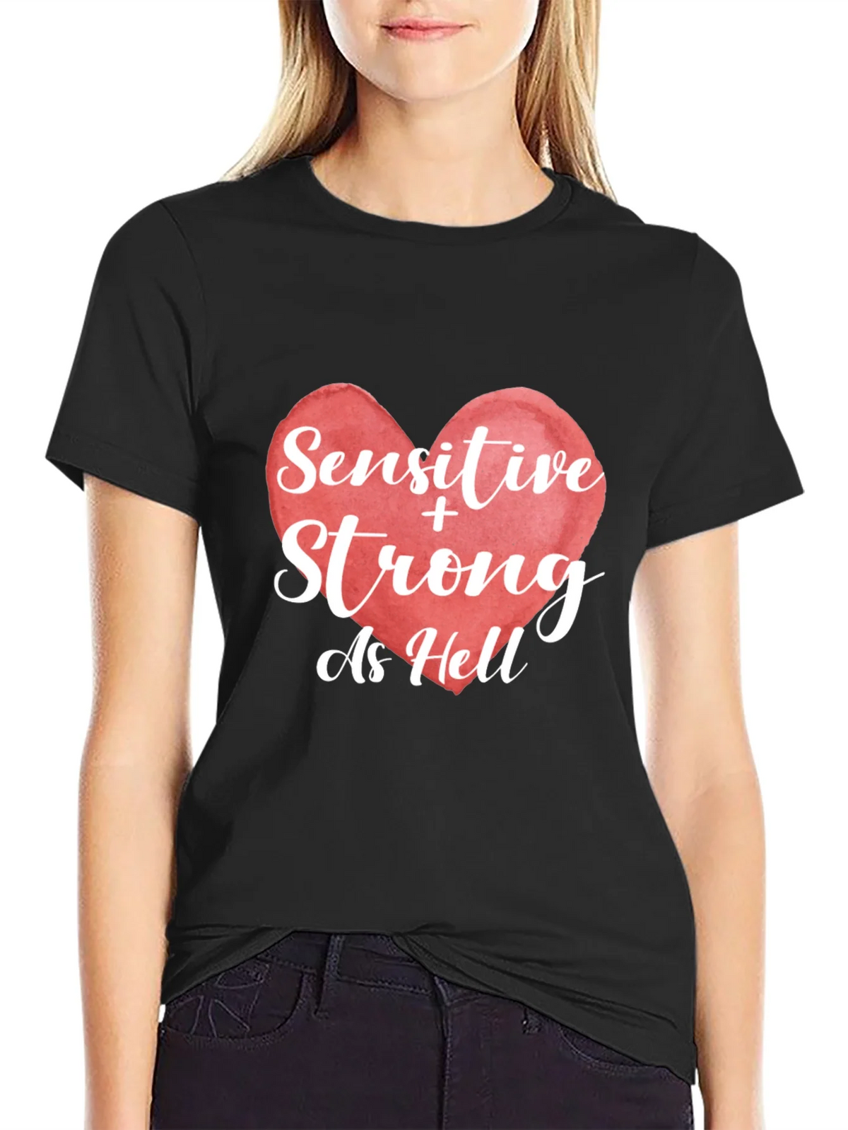 Sensitive & Strong As Hell Graphic T-Shirt product image 2