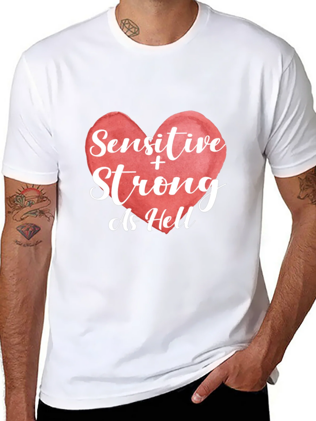 Sensitive & Strong As Hell Graphic T-Shirt product image 7