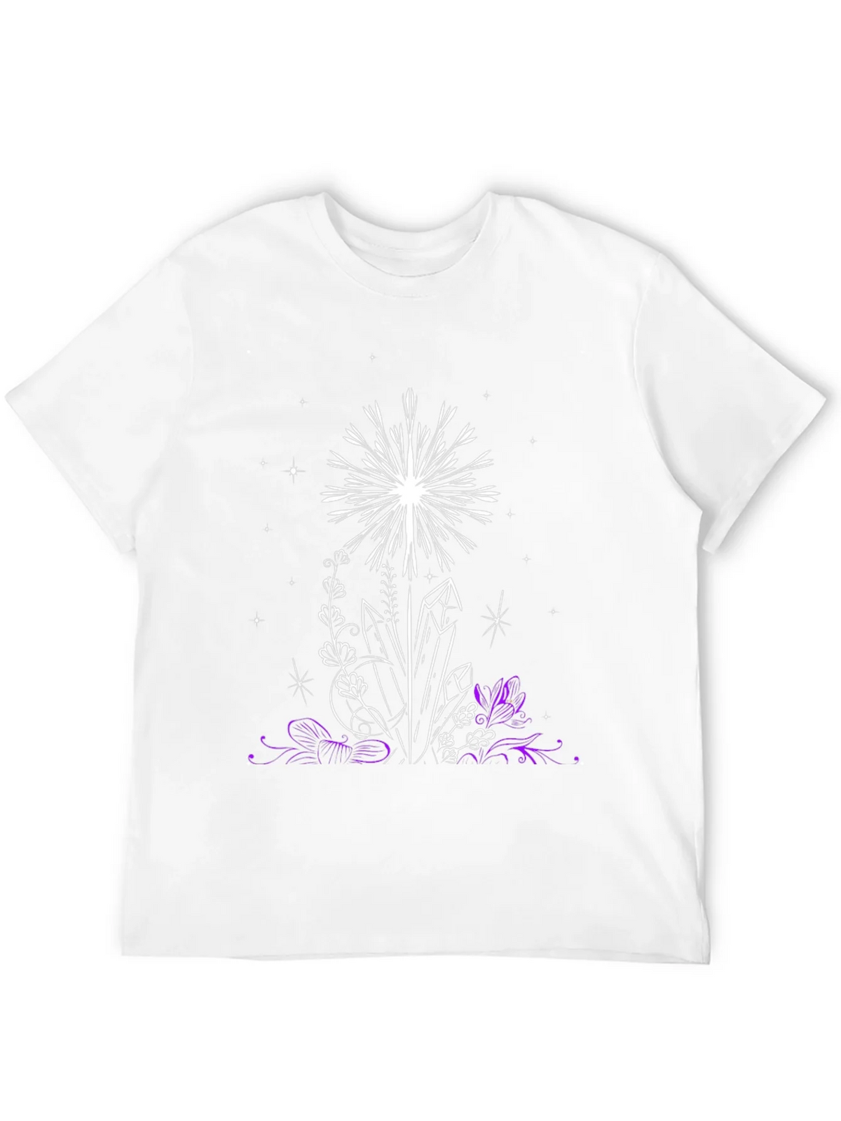 Crystal & Floral Graphic Black T-Shirt product image 11