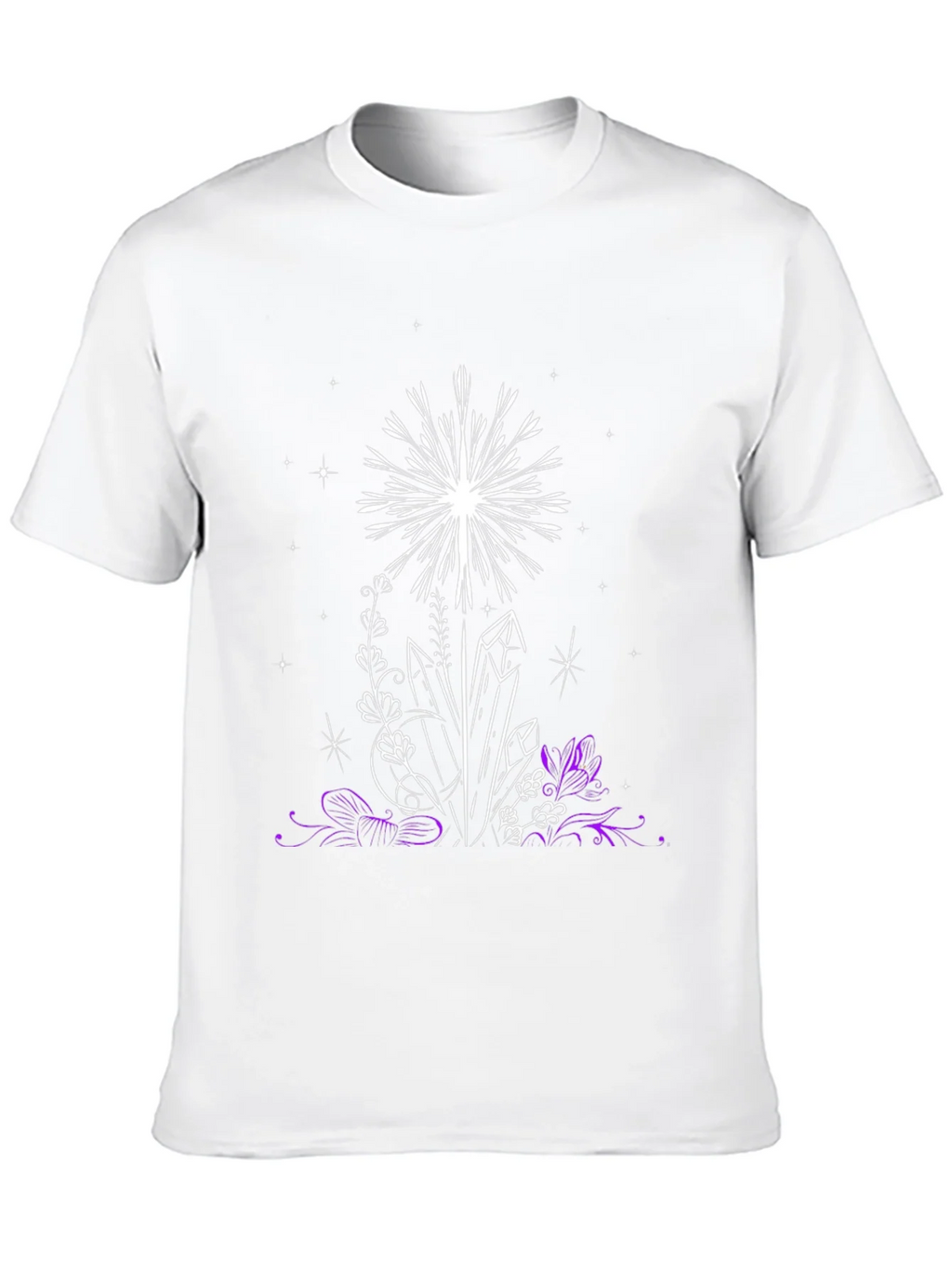 Crystal & Floral Graphic Black T-Shirt product image 9