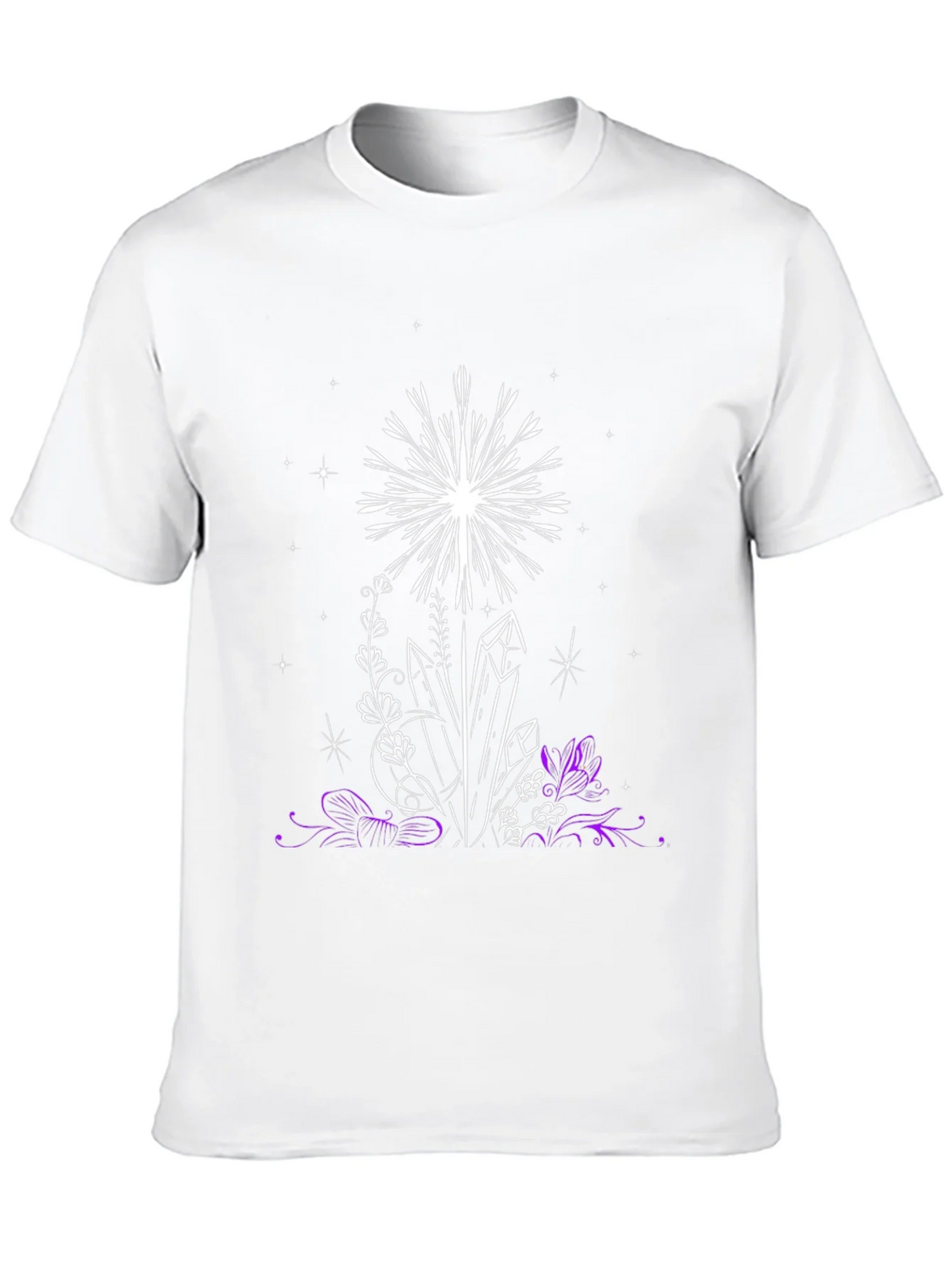 Crystal & Floral Graphic Black T-Shirt product image 9