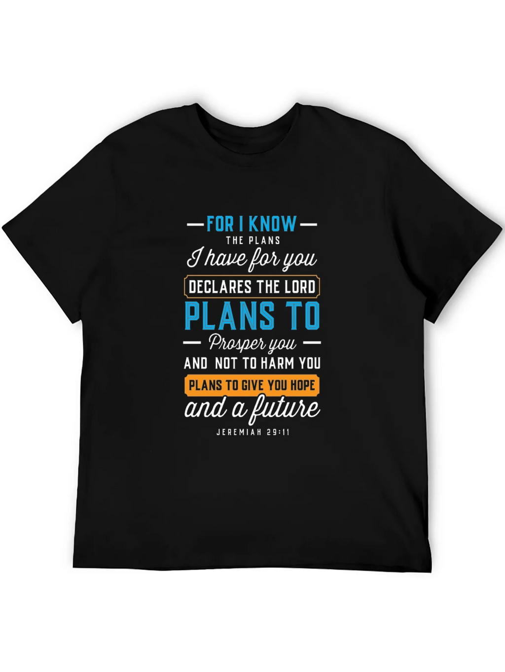 Faith-Inspired T-Shirt: Jeremiah 29:11 Verse Design product image 3