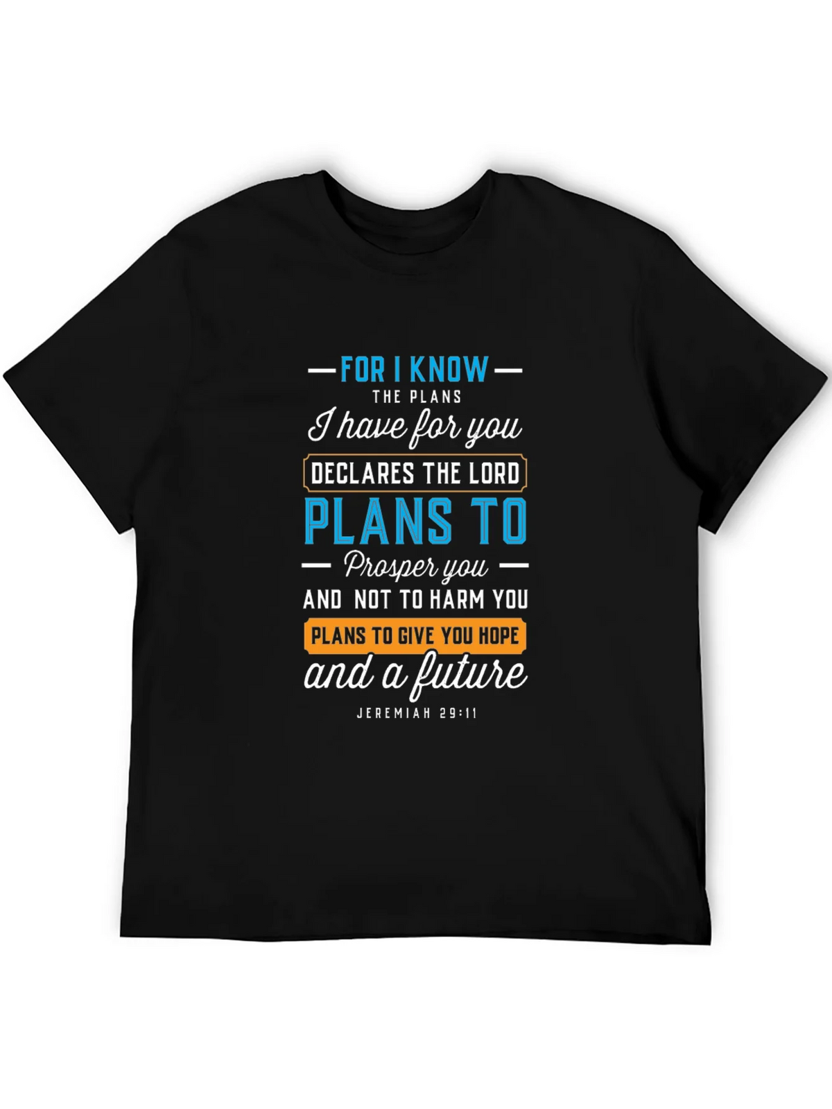 Faith-Inspired T-Shirt: Jeremiah 29:11 Verse Design product image 3